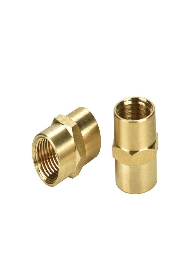 Sanpaint 2 Pack 1/4" x 1/4" NPT Coupler, Brass Female Pipe Fitting (1/4" x 1/4" NPT Female, 2) - Image 4